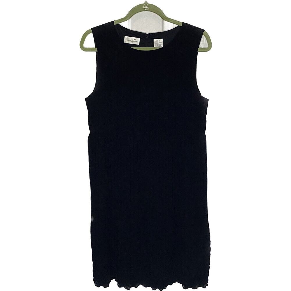 Liz Claiborne Dresses Black Size 12 Flowing bottom Zipper back Night out Career